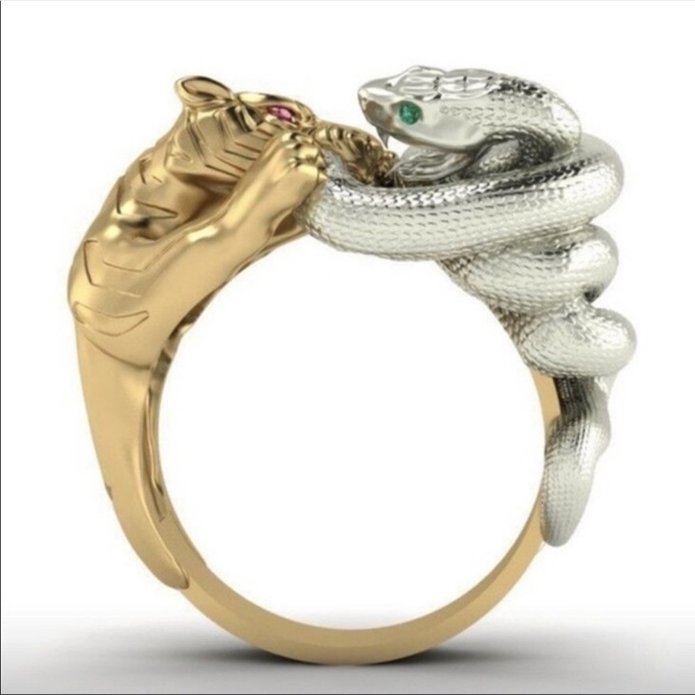 Sterling silver 18k gold ring